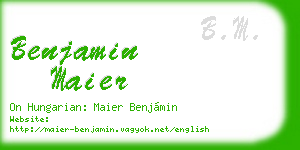 benjamin maier business card