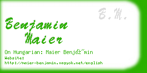 benjamin maier business card